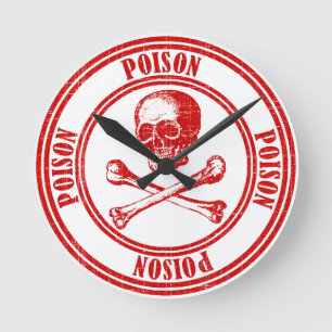 Poison Label Wall Clock