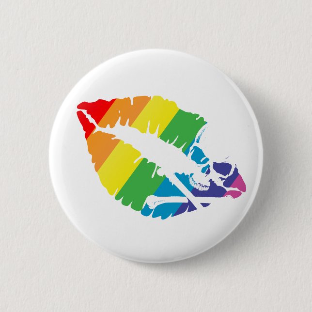 poison lips 6 cm round badge (Front)