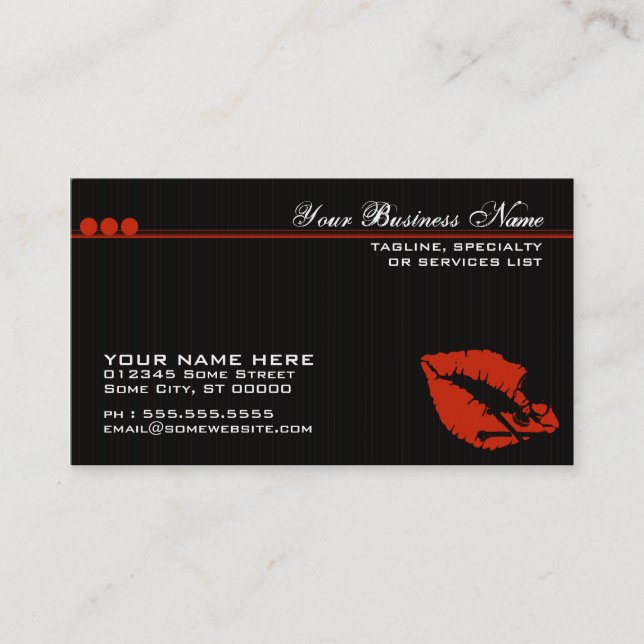 poison lips business card (Front)