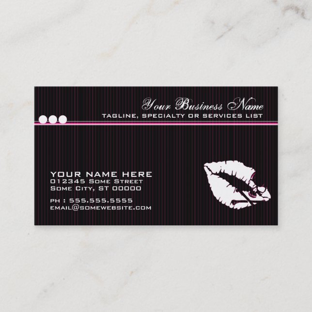 poison lips business card (Front)