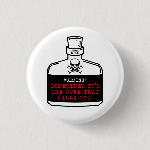 Poison logo 3 cm round badge