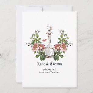 Poison Lotion Halloween Gothic Thank You Card