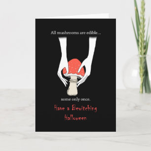 Poison Mushroom Creepy Witchy dark Halloween  Card