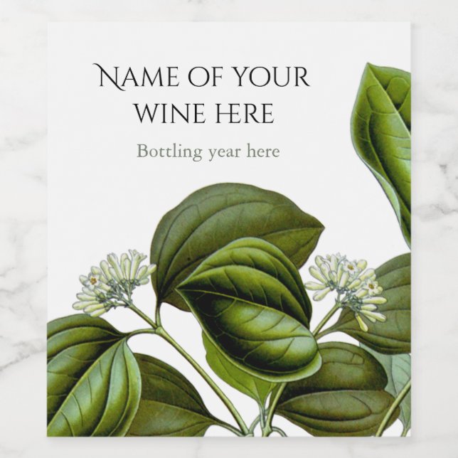 Poison nut tree vintage illustration wine label (Single Label)