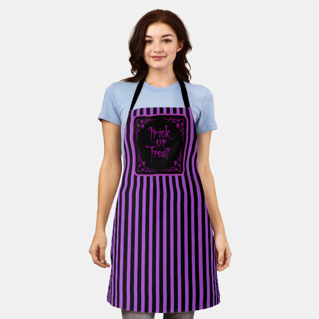 Poison Purple Trick or Treat Apron (Worn)