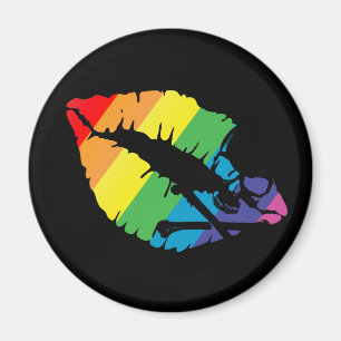 poison rainbow lips magnet