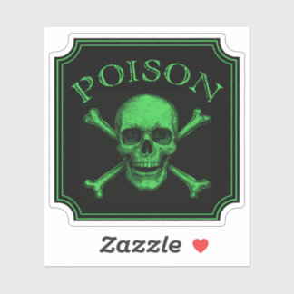 Poison Skull and Crossbones Halloween Design Print