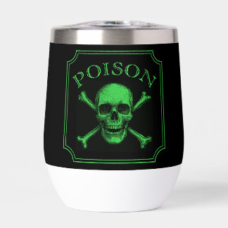 Poison Skull and Crossbones Halloween Design Print