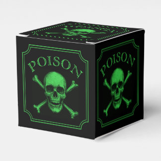Poison Skull and Crossbones Halloween Design Print Favour Box
