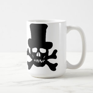 "Poison" Skull and Crossbones with a Top Hat Mug