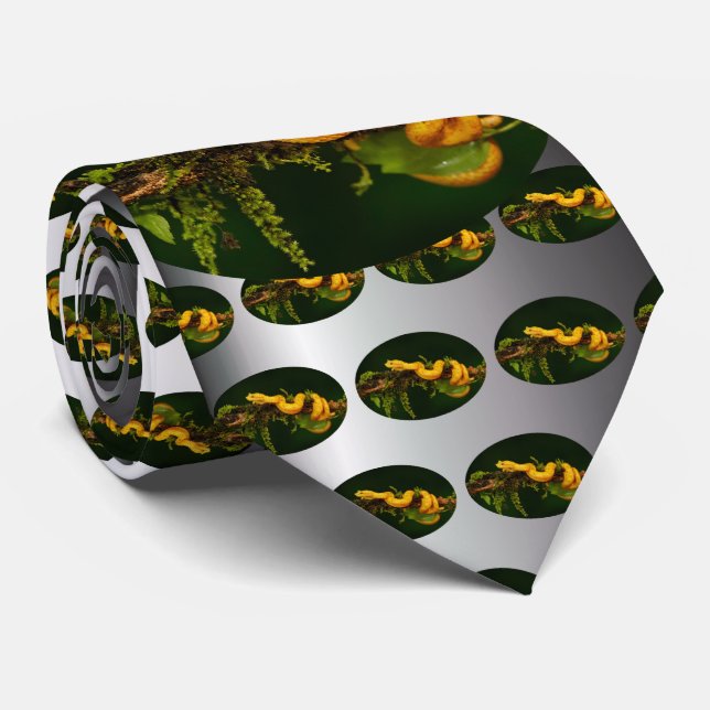 Poison Viper Snake from Costa Rica Tie (Rolled)