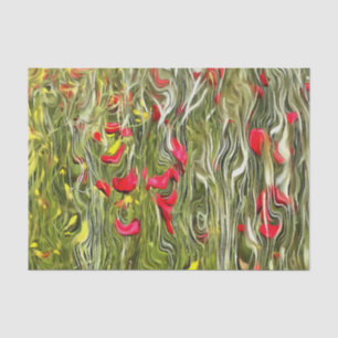 Poisoned Poppies Surrealistic Abstract Art Tissue Paper