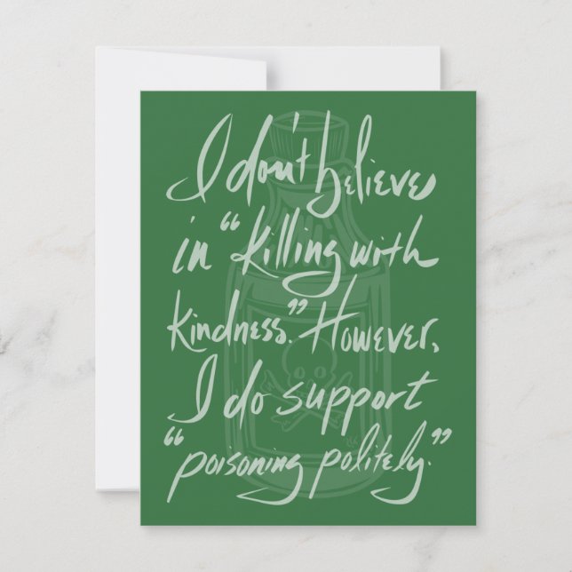 Poisoning Politely Card (Front)