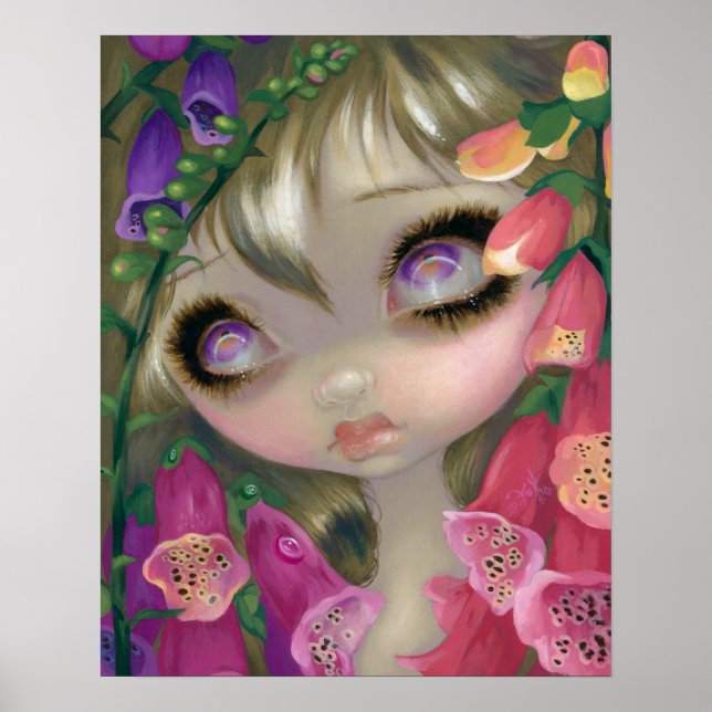 Poisonous Beauties 9: Foxgloves fairy ART PRINT (Front)