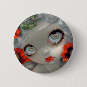"Poisonous Beauties III: Opium Poppy" Button