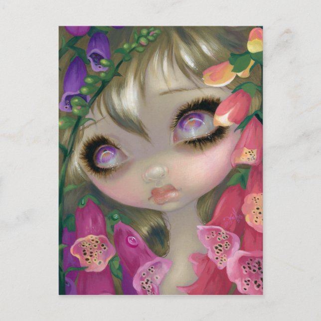 "Poisonous Beauties IX:  Foxgloves" Postcard (Front)