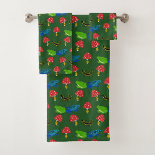 Poisonous Forest Halloween Patterned Bath Towel Set