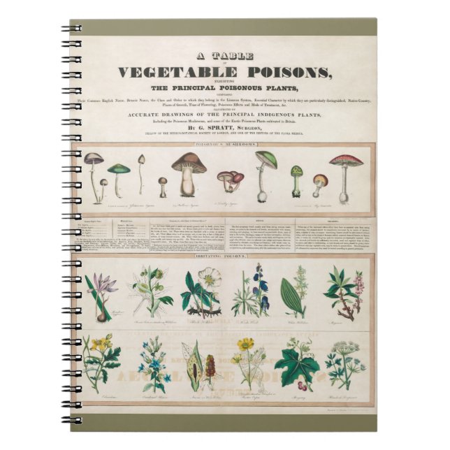 Poisonous mushrooms: Irritating poisons Notebook (Front)