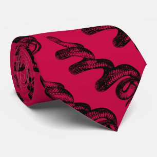 poisonous snake with red background tie