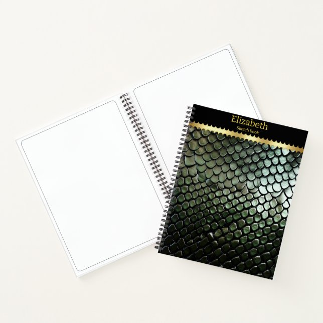 Poisonous snakeskin patterns in nature notebook (Inside)