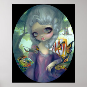 Poissons Volants Le Portrait ART PRINT rococo fish