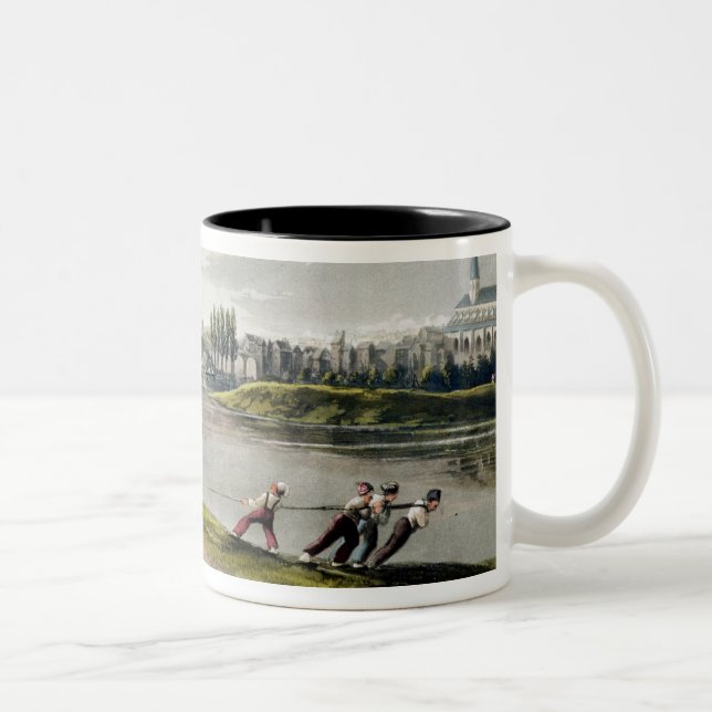 Poissy, from 'Views on the Seine', engraved by Tho Two-Tone Coffee Mug (Right)