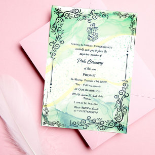 Poite Janeu Upanayanam Hindu Holy Thread Floral Invitation