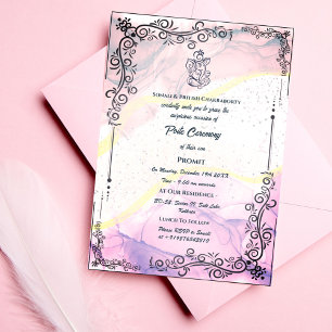 Poite Janeu Upanayanam Hindu Holy Thread Floral Invitation