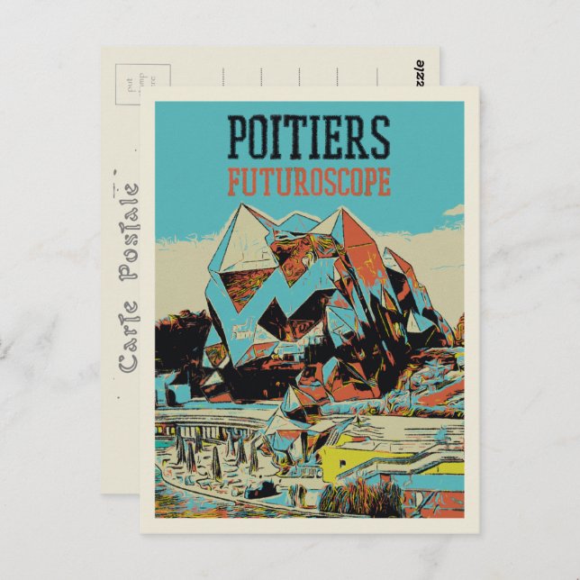 Poitiers France view of futuroscope theme park Postcard (Front/Back)