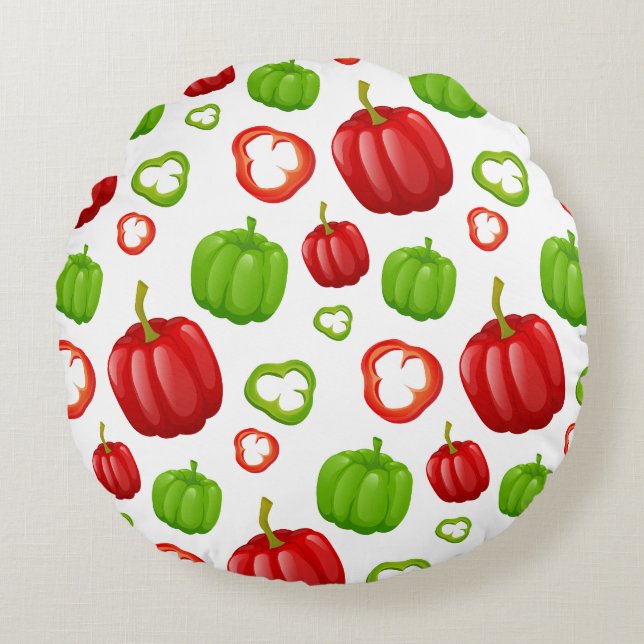 Poivrons Round Cushion (Front)
