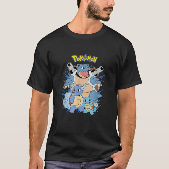 Pok mon Squirtle Evolution T-Shirt (Front)