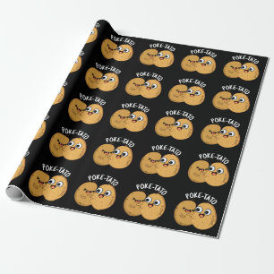 Poke-tato Funny Potato Pun Dark BG Wrapping Paper