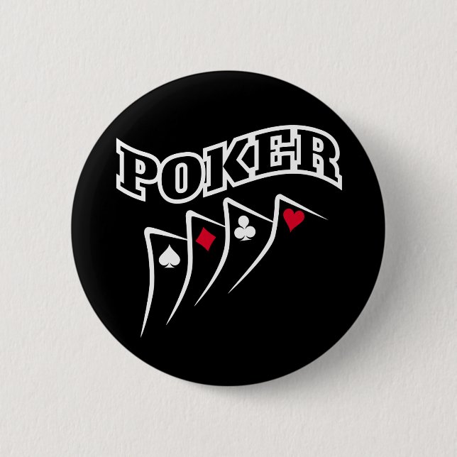 Poker 6 Cm Round Badge (Front)