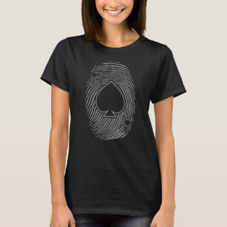 Poker Ace of Spades It's In My DNA Fingerprint Pok T-Shirt