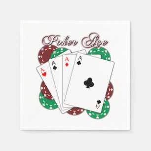 Poker Ace Playing Cards Napkins