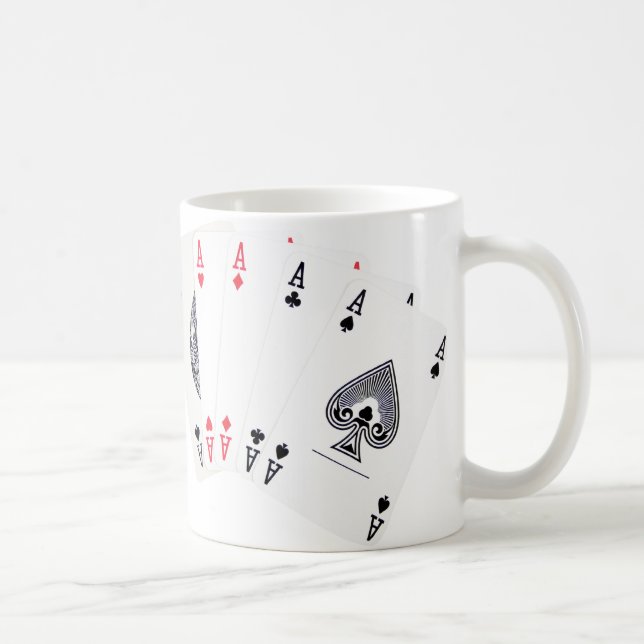 Poker aces ... English tea mug (Right)