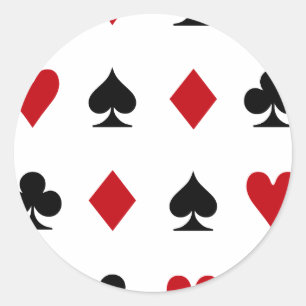 Poker Addict Classic Round Sticker
