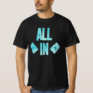 Poker ALL IN Karten Pik Texas Holdem T-Shirt
