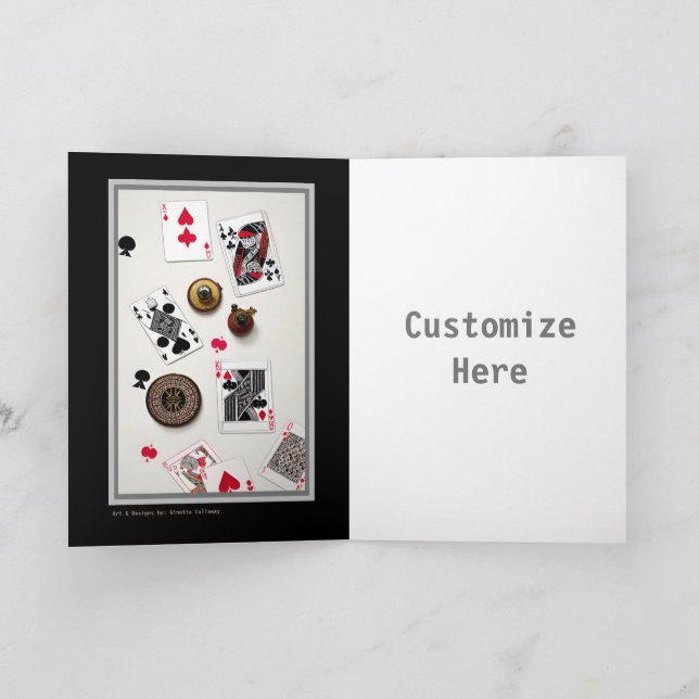 Poker Artsy Customisable Card for Players (Inside)