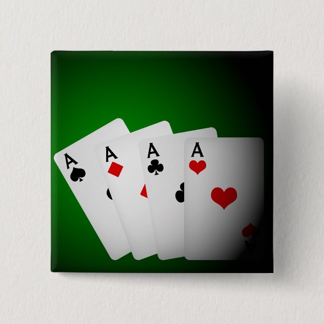Poker Background 15 Cm Square Badge (Front)