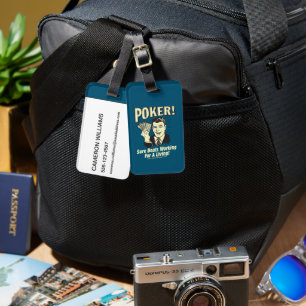 Poker: Beats Working for a Living Luggage Tag