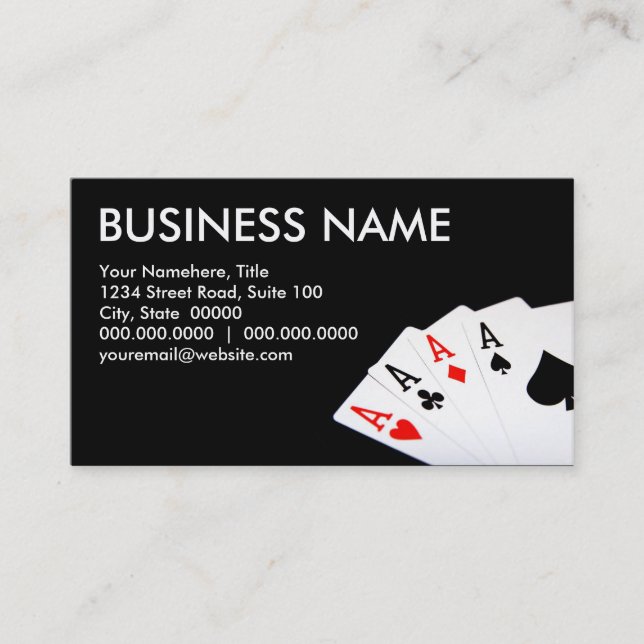 Poker Business Cards (Front)
