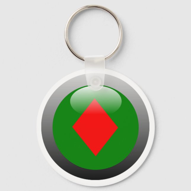 Poker Button - Diamond Key Ring (Front)