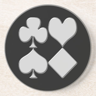 Poker Card Deck Suits Poker Coasters