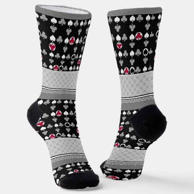 Poker Card Game  Socks (Angled)