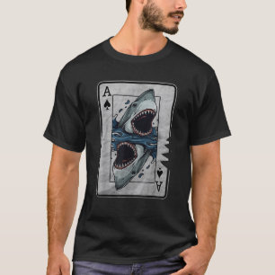 Poker Card Great White Shark T Shirt
