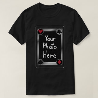 Poker Card Photo Black T-Shirt