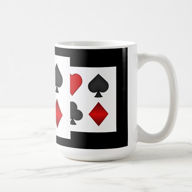 Poker Card Suits: Coffee Mug: Black Jack Mug (Right)