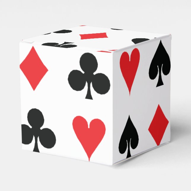 Poker Card Suits Favour Box (Front Side)