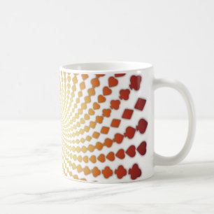 Poker Card Suits Spiral: Coffee Mug: Black Jack Mug